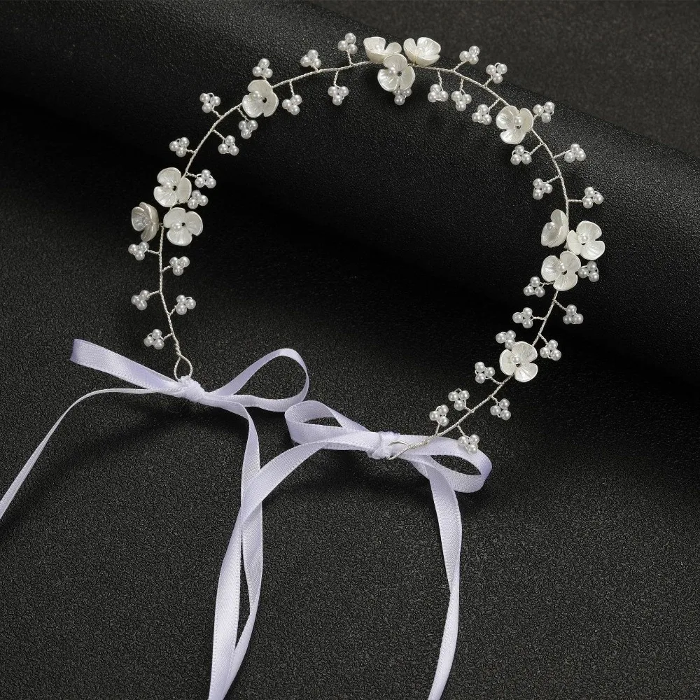 Sparkling Wedding Headband Pearls Beaded Wedding Hair Accessories Korean Style Flower Women's Headpieces Wedding Ceremony