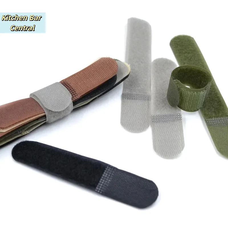 【10pcs Nylon Straps Strap Webbing Organizer Fix Hook Loop Grip Wrapping Cord Reusable Backpack Fastener Buckle】