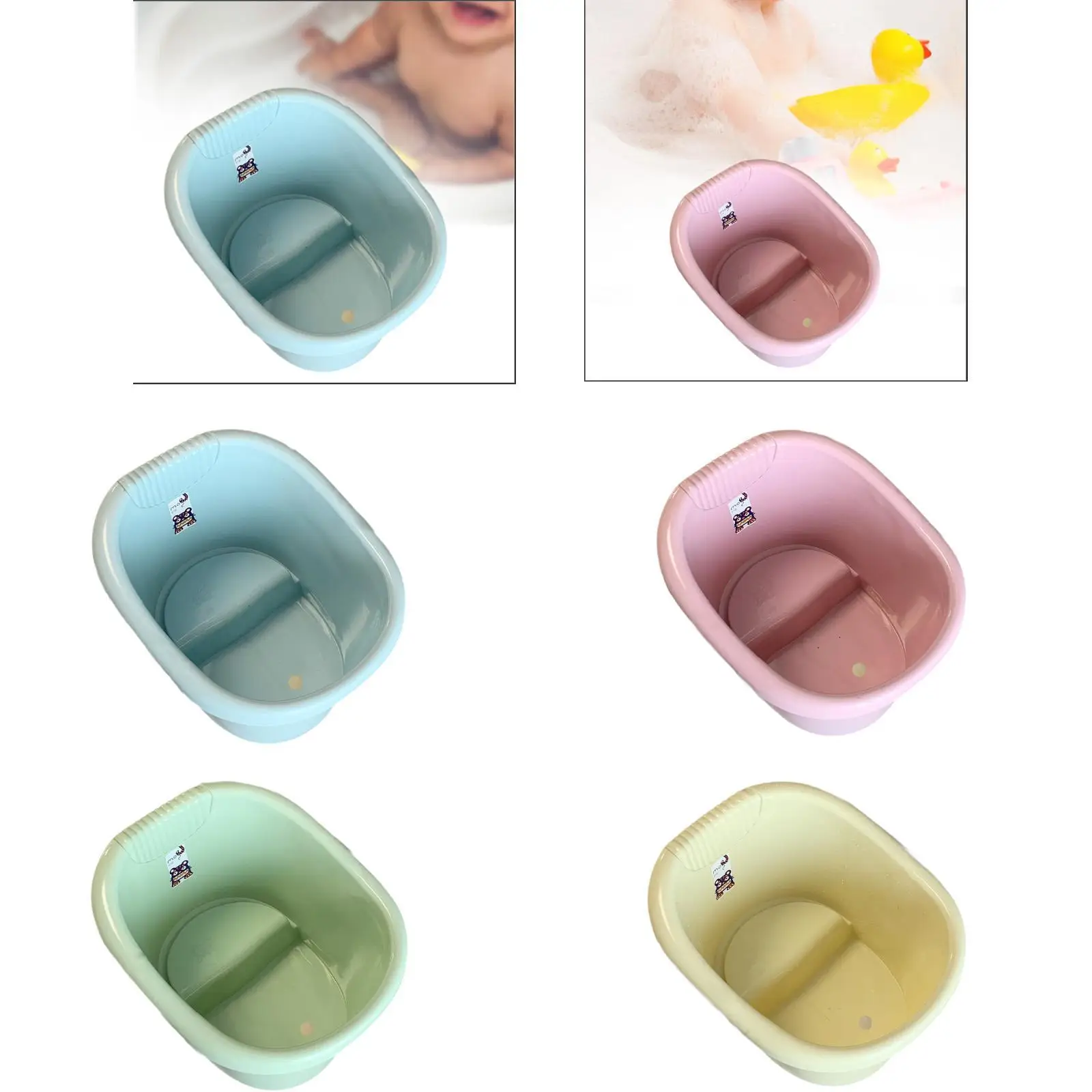 

Baby Shower Bucket Sit and Soak Bathing Seat Thickened Baby Bath Bucket for Kids 0-3 Years Old Boys and Girls Infants Babies