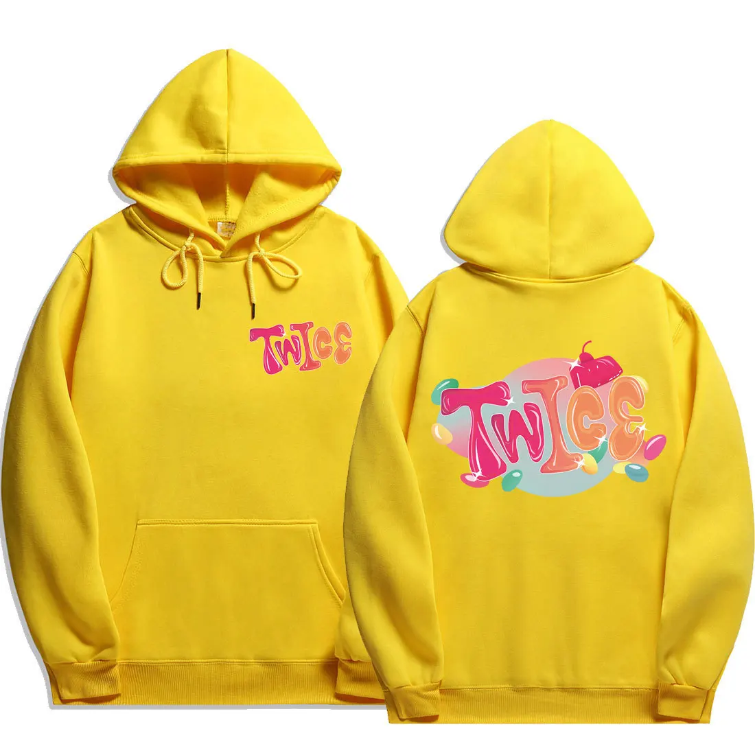 TWICE kpop Hoodies Sweatshirt Fleece Letters Printed Hoodie Sweatshirts Pullover Long Sleeve Tracksuit Tops kpop Clothes