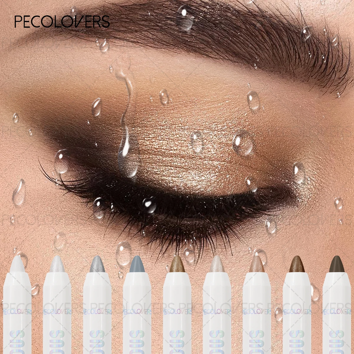 1 Pcs Single Color Fine Shimmer Eyeshadow Stick, Brighten Ash Brown, Travel Size, High Pigmented Sweatproof Long-Wear view 5
