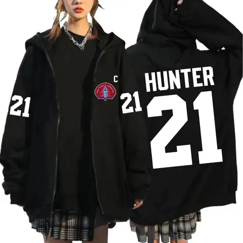 Rivalry aquecido Scott Hunter 21 New York Admirals Merch Zipper Hoodies Homens Mulheres Roupas Zip Up Moletons Mangas Compridas Jaquetas