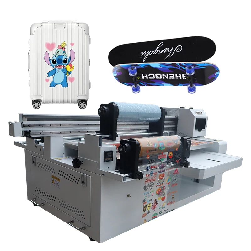 Combining A3 UV DTF Printing machine 6090 UV Printer 2 in 1 Laminating Labels Directly