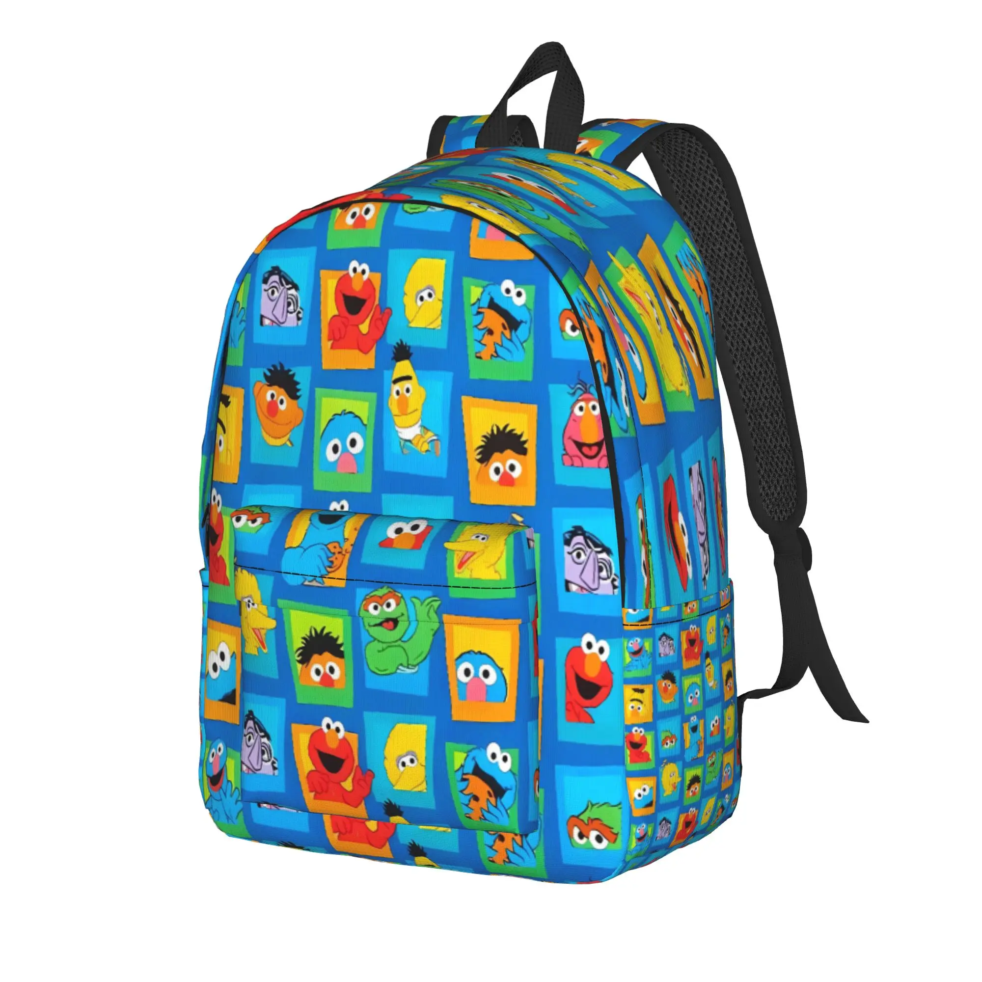 Sesames Streets Backpack Unisex  Lightweight Backpacks Polyester Cool School Bags University High Quality Rucksack