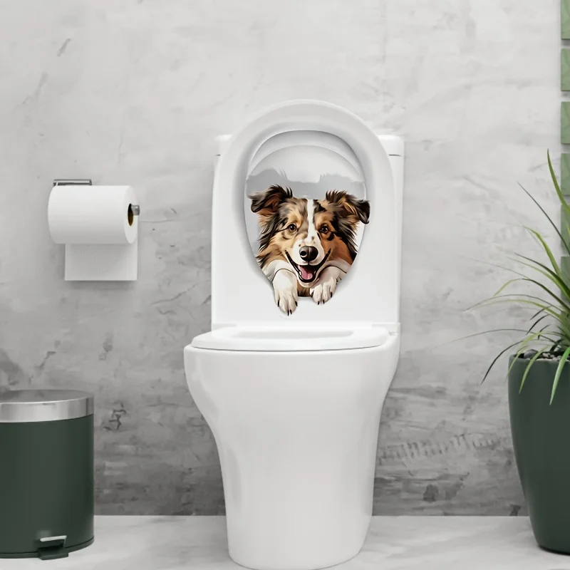 Beängstigende Katze Toiletten aufkleber DIY selbst klebende Toiletten deckel Aufkleber für Badezimmer Toilette Mode wasserdichte WC Wohnkultur – Detail 6