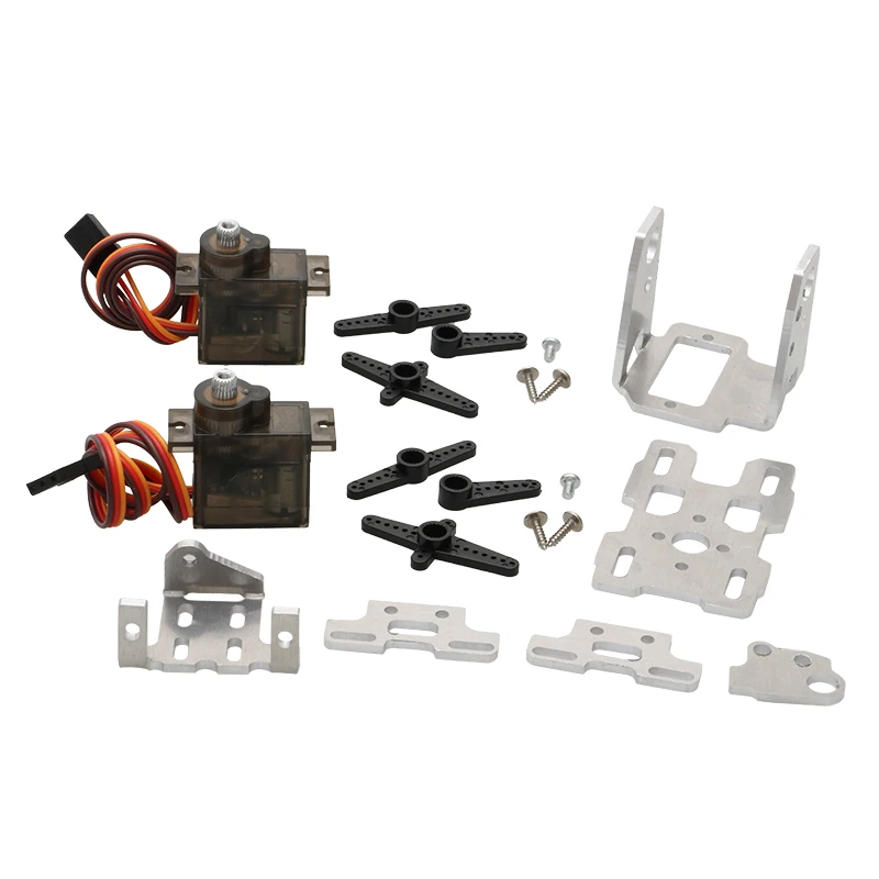 1Set FPV RC Drone Gimbal Pan/Tilt Bracket 4.8-5V Dual Axle Servo Camera Fixed Holder for Sky End First Angle Support Assembly