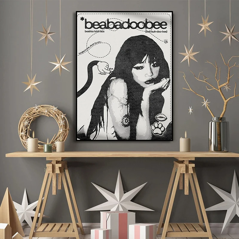 مجموعة المغني Beabadoobee ملصق مطبوع على القماش صور فنية للمنزل لغرفة المعيشة وغرفة النوم جدار ديكور لوحة بدون إطار #1