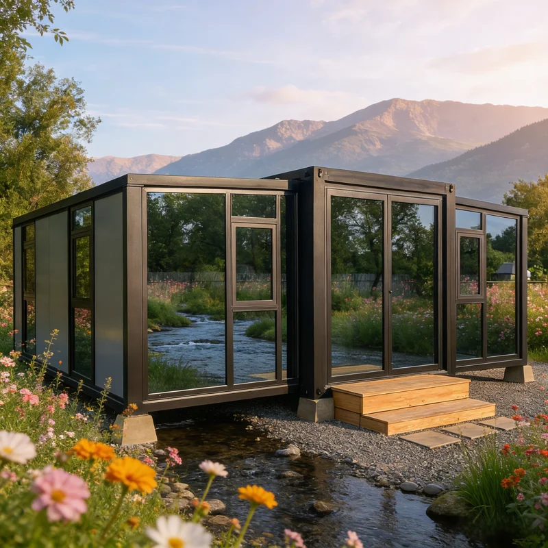 Portable Folding Expandable Cargo Container Houses Expandable Steel Foldable Tiny Home House Expandable Container House