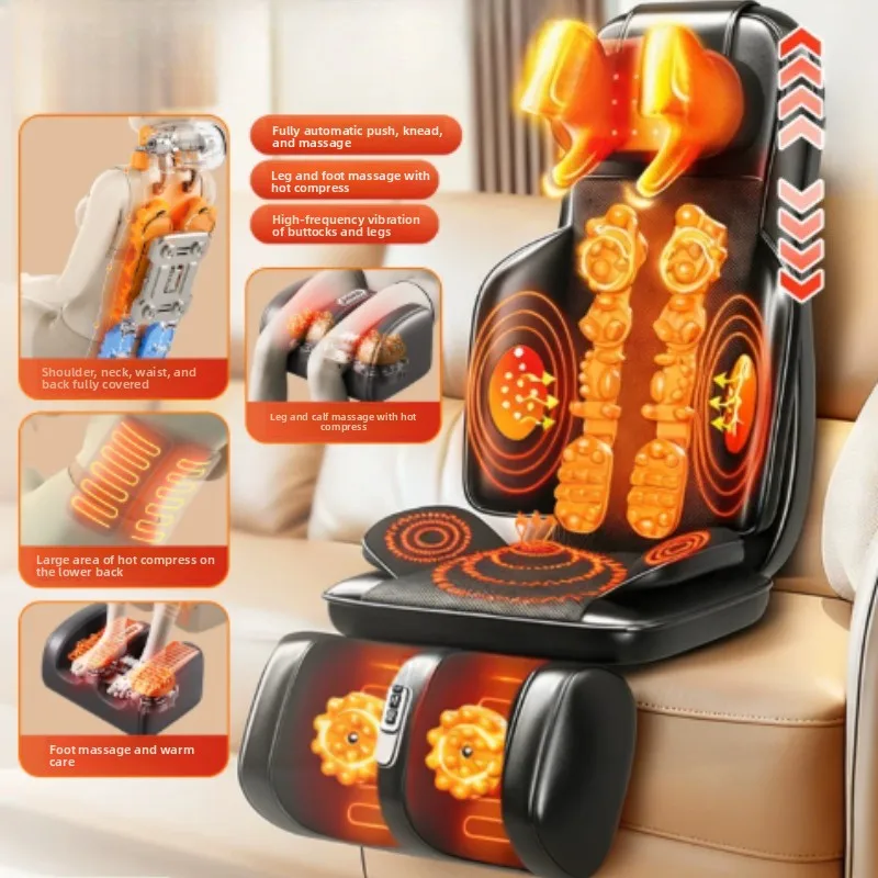 

Neck and Back Massager with Heat Adjustable Full Body Massage Chair Mats Shiatsu Kneading Massage Cushion Portable Massager Gift