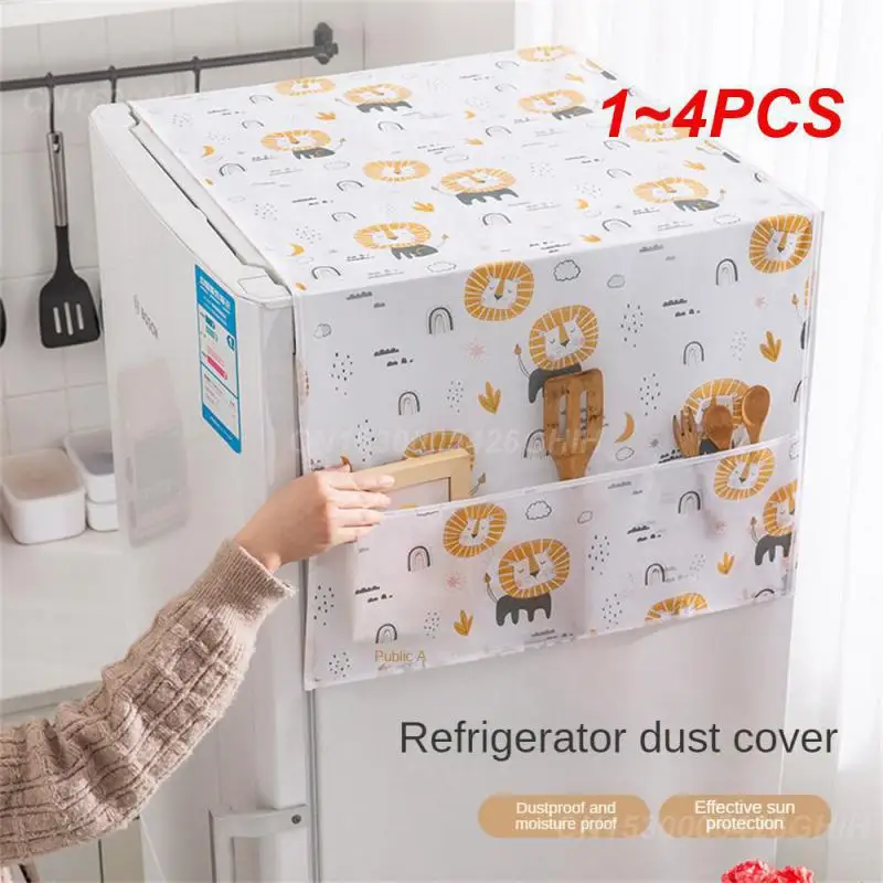 1~4PCS Dust Bag Oil-proof Multifunctional A Variety Of Optional Sun-proof Refrigerator Cover Refrigerator Cover Household