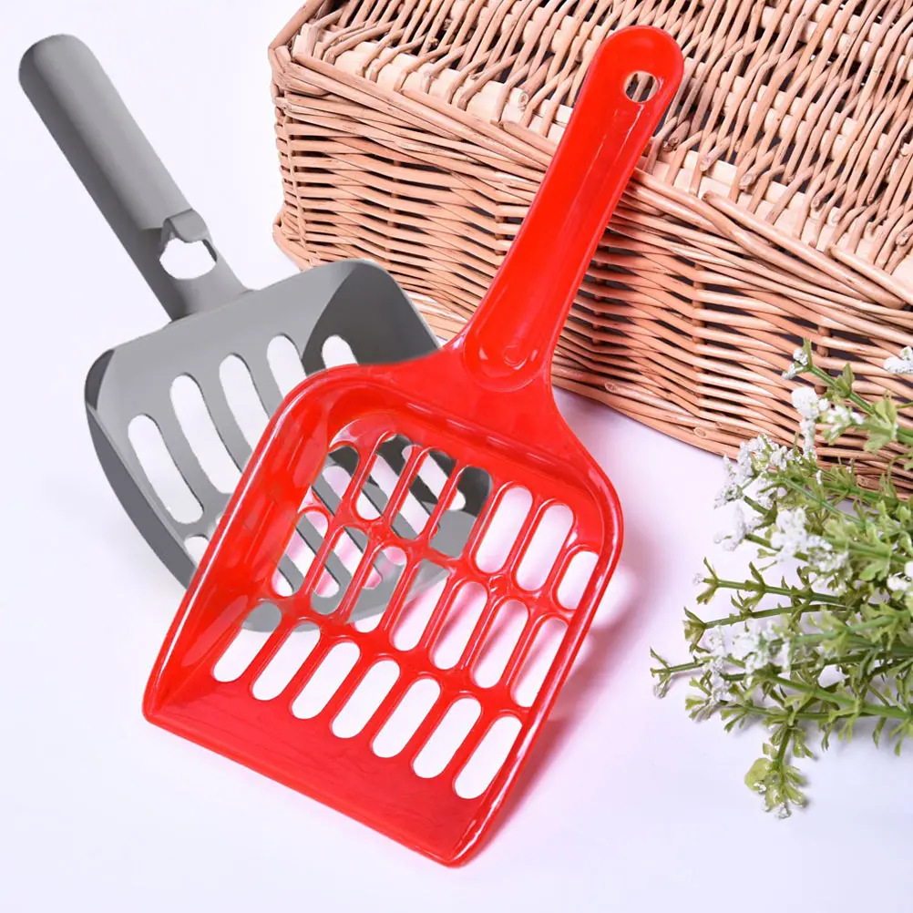 

4Pcs Cat Litter Scoops Anti-Skid Household Litter Shovels Ergonomic Grip Lightweight Scoop for Convenient Cat Cleaning