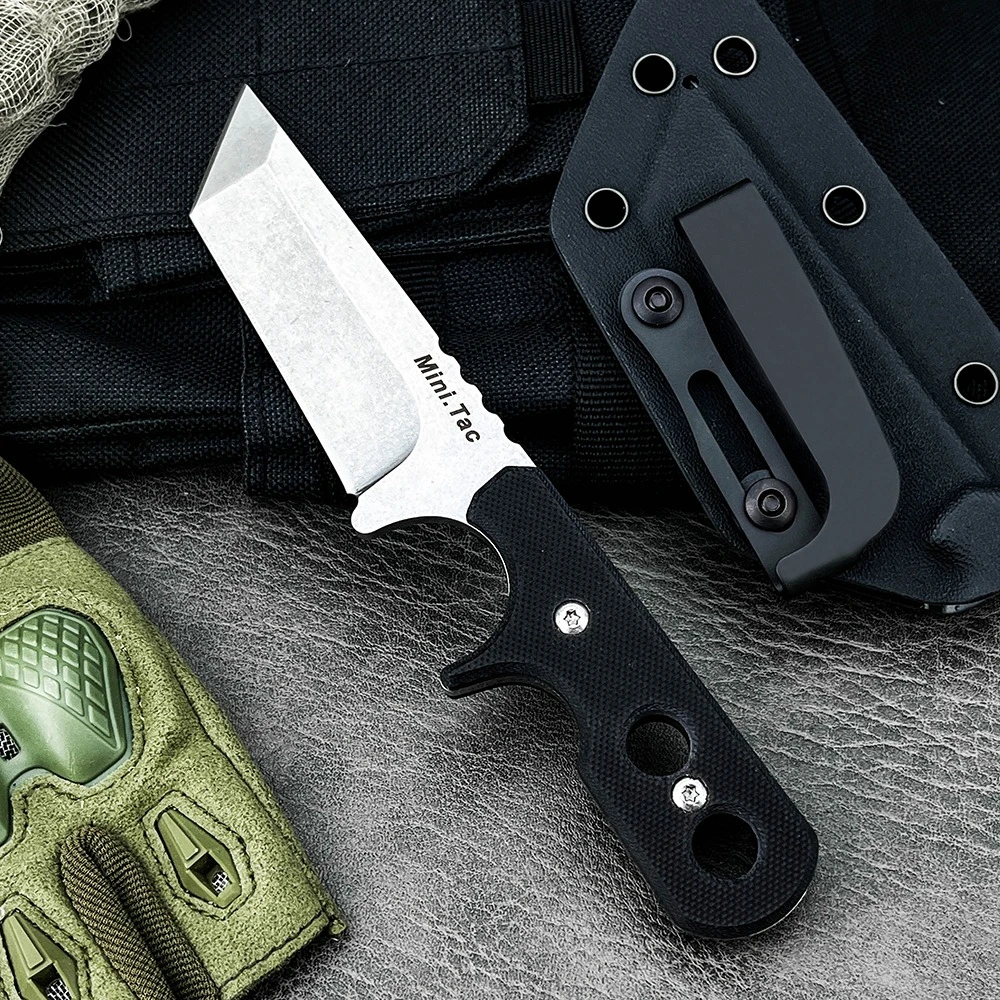 

Tactical Wilderness Adventure Survival Rescue Utility Knife Outdoor Camping Pocket Knife Jungle Hunting Combat ToolsG10 Handle