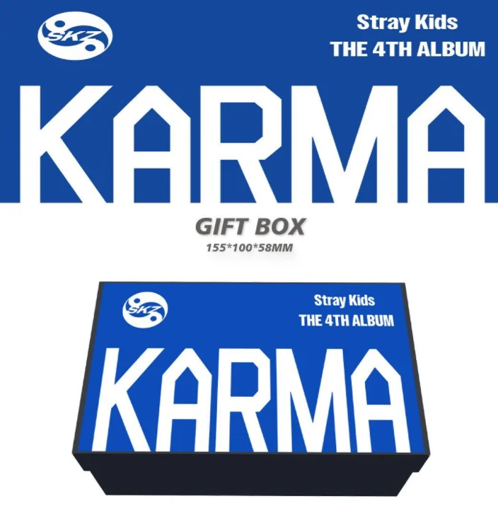 이노 STAY SKZOO KPOP 스트레이 키즈 기프트 박스, 미니 앨범 KARMA 굿즈, 키체인, 스티커, 카드, 랜야드 세트, 휴일 선물