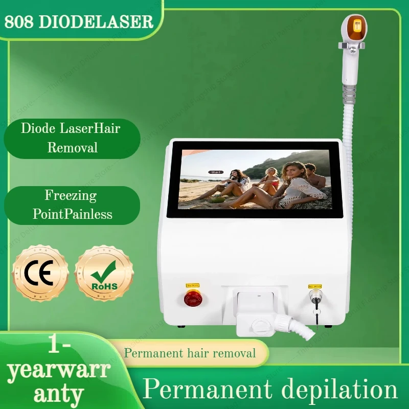 

2025 Latest Professional Portable 3-Wavelength ice Point Painless 808 Diode laser Permanent Hair Removal Machine Beauty Salon