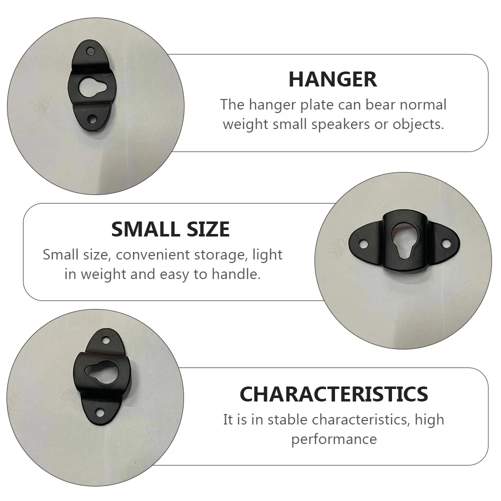 

10Pcs Surround Speaker Hanger Plate Iron Bracket Lightweight Easy Mount High-Quality Speaker Hook Surround Sound Box Hook