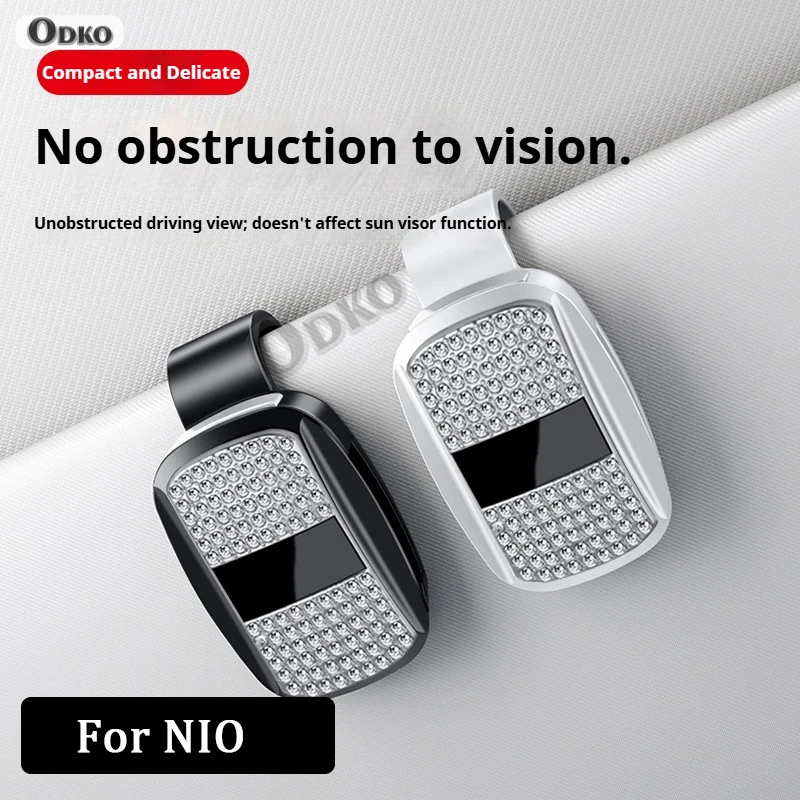 حامل نظارات مثبت على السيارة متعدد الوظائف مشبك تخزين لوح ظلة لـ NIO ET5 ET7 ET9 EVE EC6 ES6 ES8