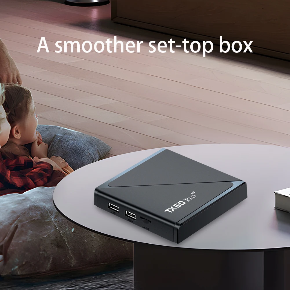 Android 16 Smart TV Box Allwinner H313 Quad Core 2.4G&5G Dual WiFi6 Set Top Box Digital Voice Remote 14K 16G 256G
