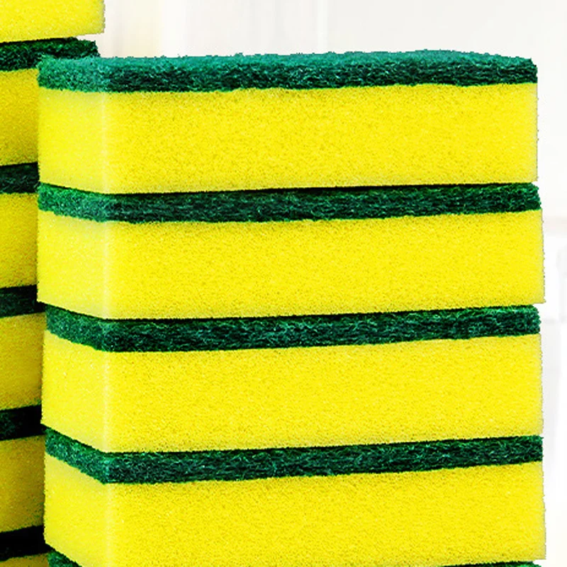 24Pcs High Density Sponge Kitchen Cleaning Tools Washing Towels Wiping Rags Sponge Scouring Pad Microfiber Dish Cleaning Cloth