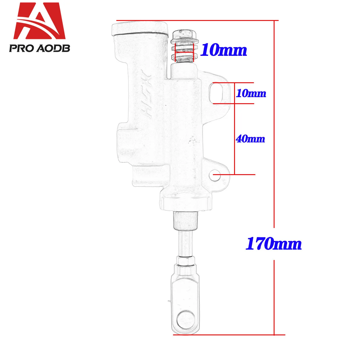 Durable Rear Foot Brake Master Pump Fit Kayo T2 T4 T6 K2 K6 & Bosuer BSE NC250 250cc Off Road Motorcycle Replacement Parts ﻿