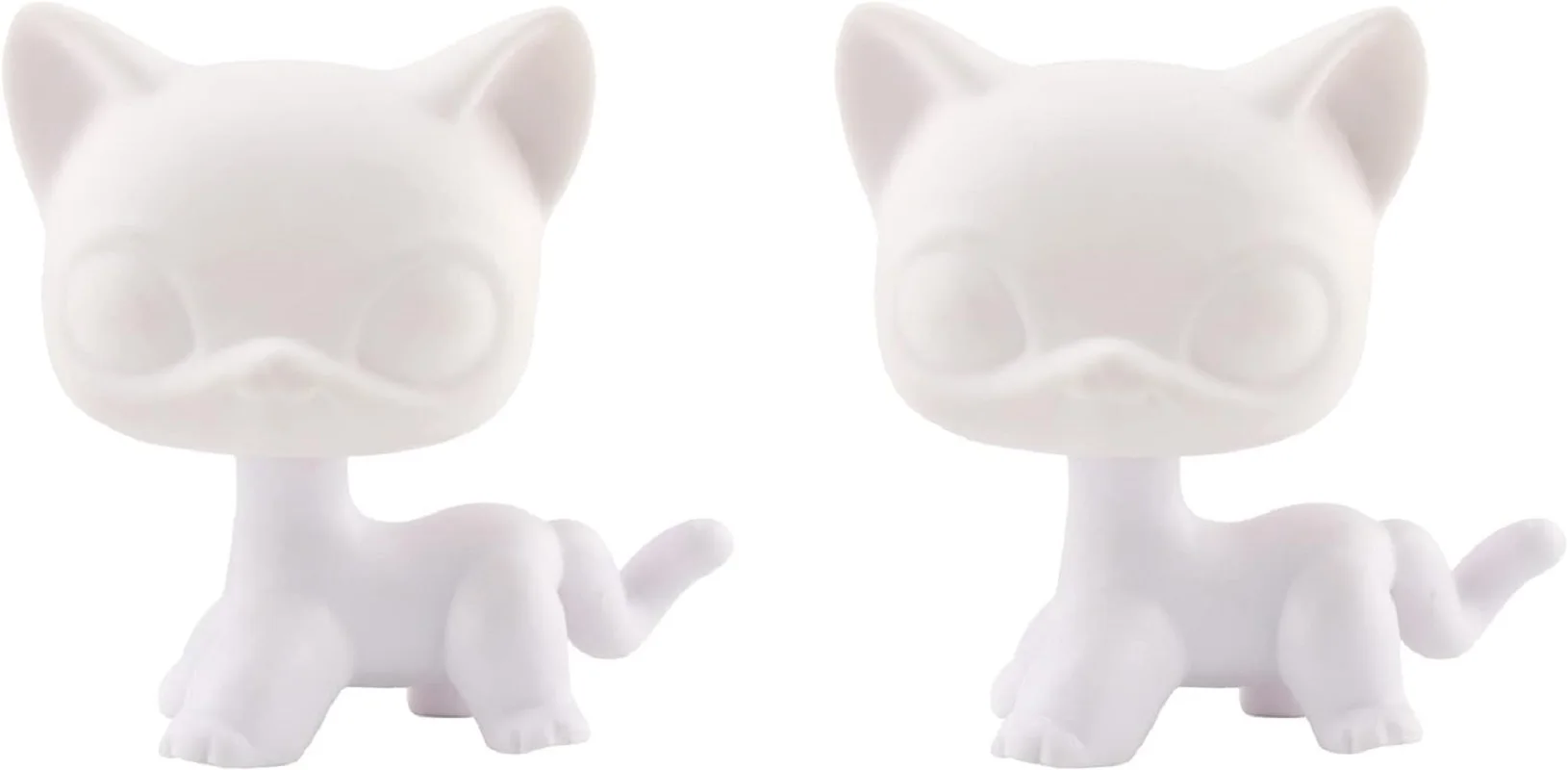 2 pièces lps Minilpsshop Base blanche jouet pour animaux de compagnie cheveux courts chat Wolfcat Collie grand danois teckel Husky cerf Figure enfants cadeau