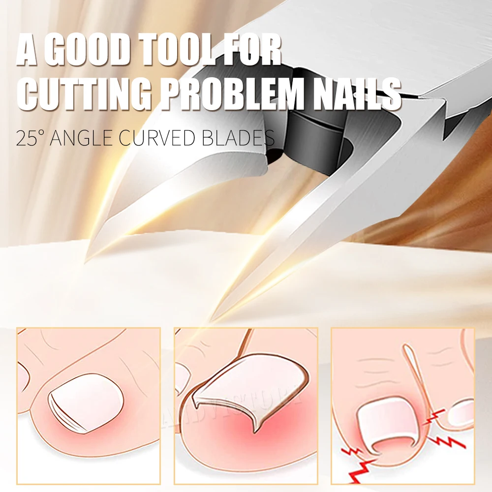 1Pcs Professional Material Toe Nail Clipper For Ingrown Thick Toenails NippersTrimmer Cutter Manicure Pedicure Accessories Tool