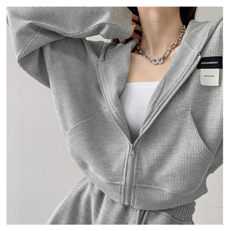 

Женские толстовки для отдыха, модная спортивная одежда, женские толстовки на молнии, винтажная уличная одежда, базовый повседневный женский топ на осень