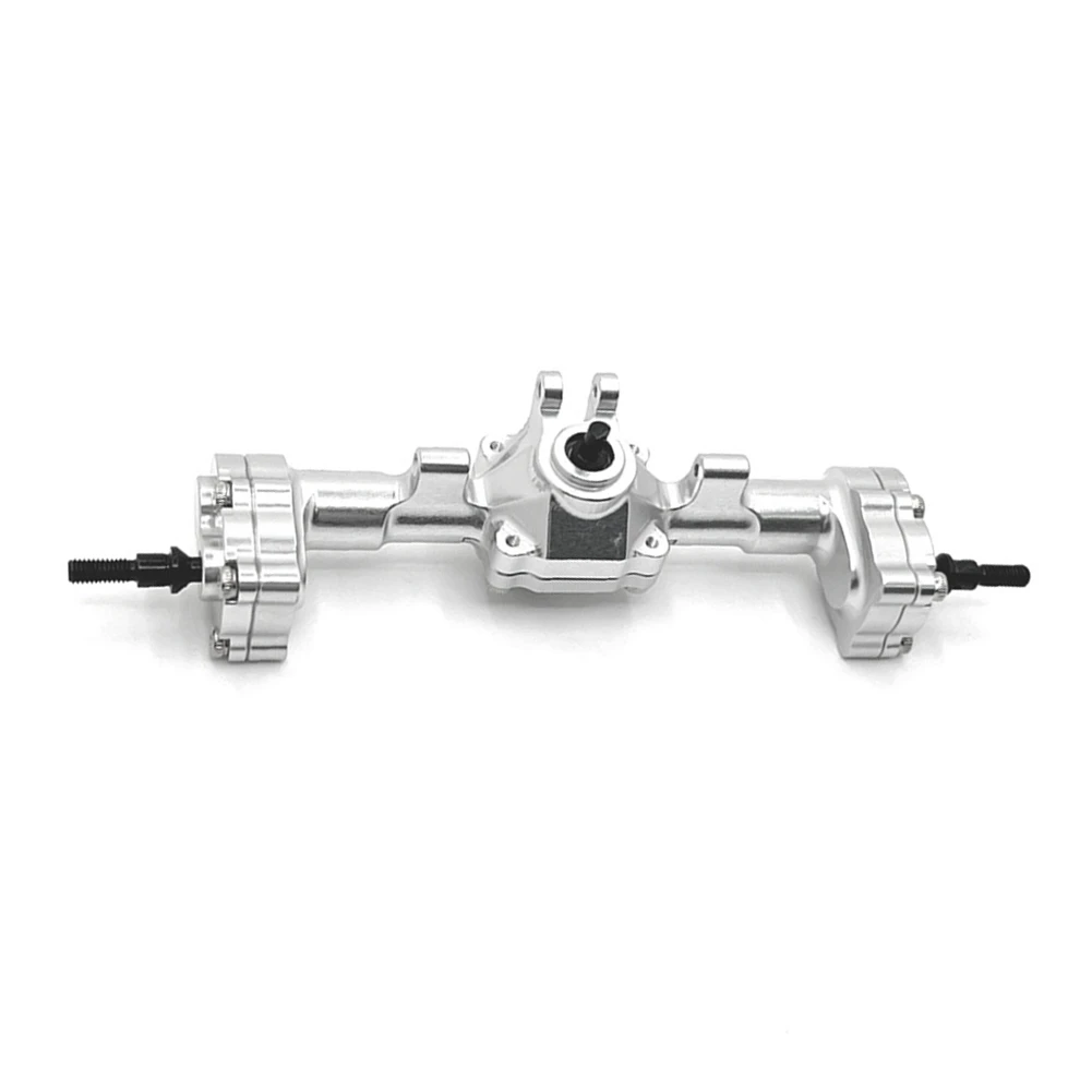 RC Car Metal Complete Rear Axle Kit for FMS 1/24 FCX24 Xiaoqi Crusher Chevrolet K5 RC Accessories Silver