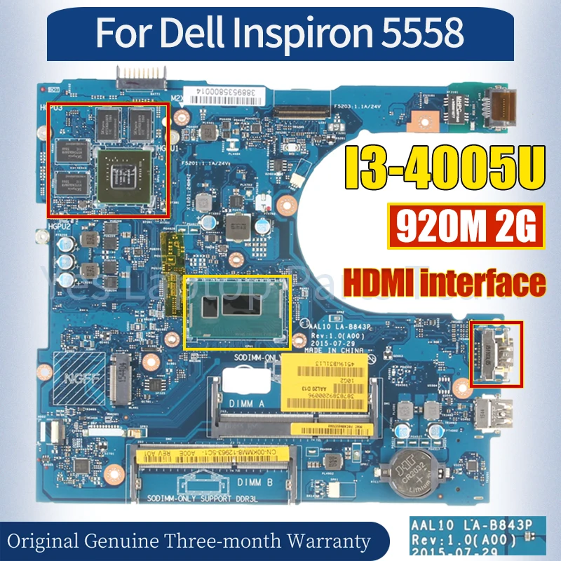 لوحة أم لطراز dinspiron ، aAL10 ، مع gpu m ، 2g ، 00kmm8 ، تم اختبارها