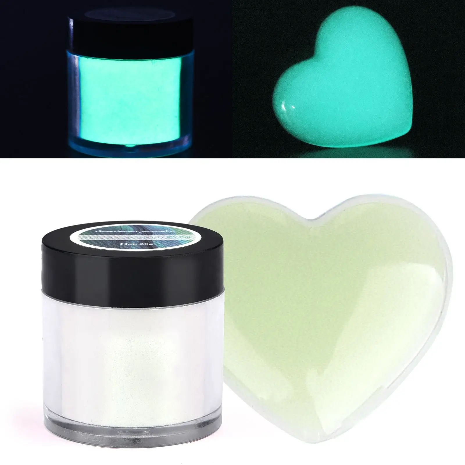 

20g/Bottle Luminous Powder Resin Pigment DIY Epoxy Resin Mold Nail Art Glitter Powder Glow In The Dark Jewelry Making Supplies
