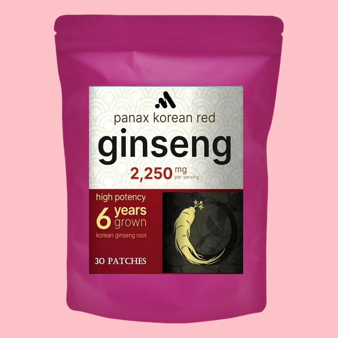 

Прозрачные пластыри Panax с женьшенем, корейские красные пластыри Panax с поддержкой фокуса и иммунитета, 30 пластырей