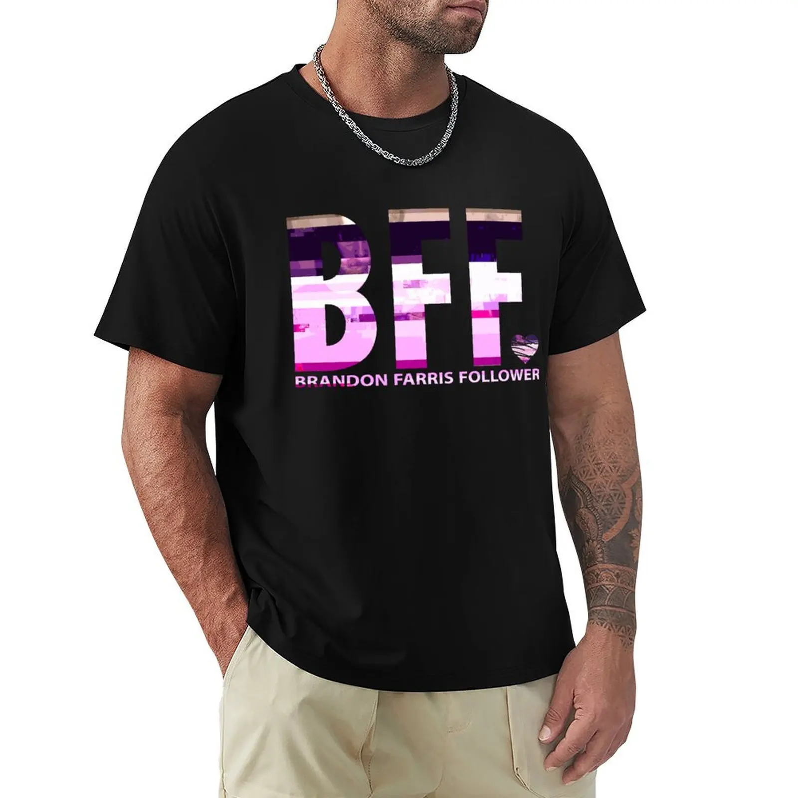 

Brandon Farris Merch Bff Signature T-Shirt Minimalist Graphic Tee Shirt