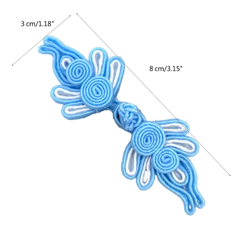 Handmade Chinese Knot Button Gourd&Flower Ribbon Fastener Costume DIY Craft