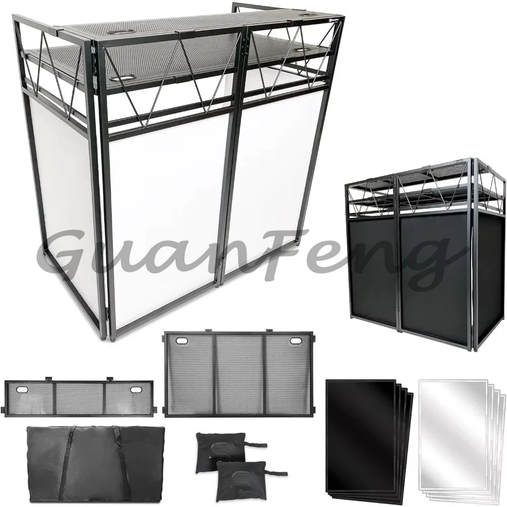 Portable Two-Tier DJ Booth Facade, 43