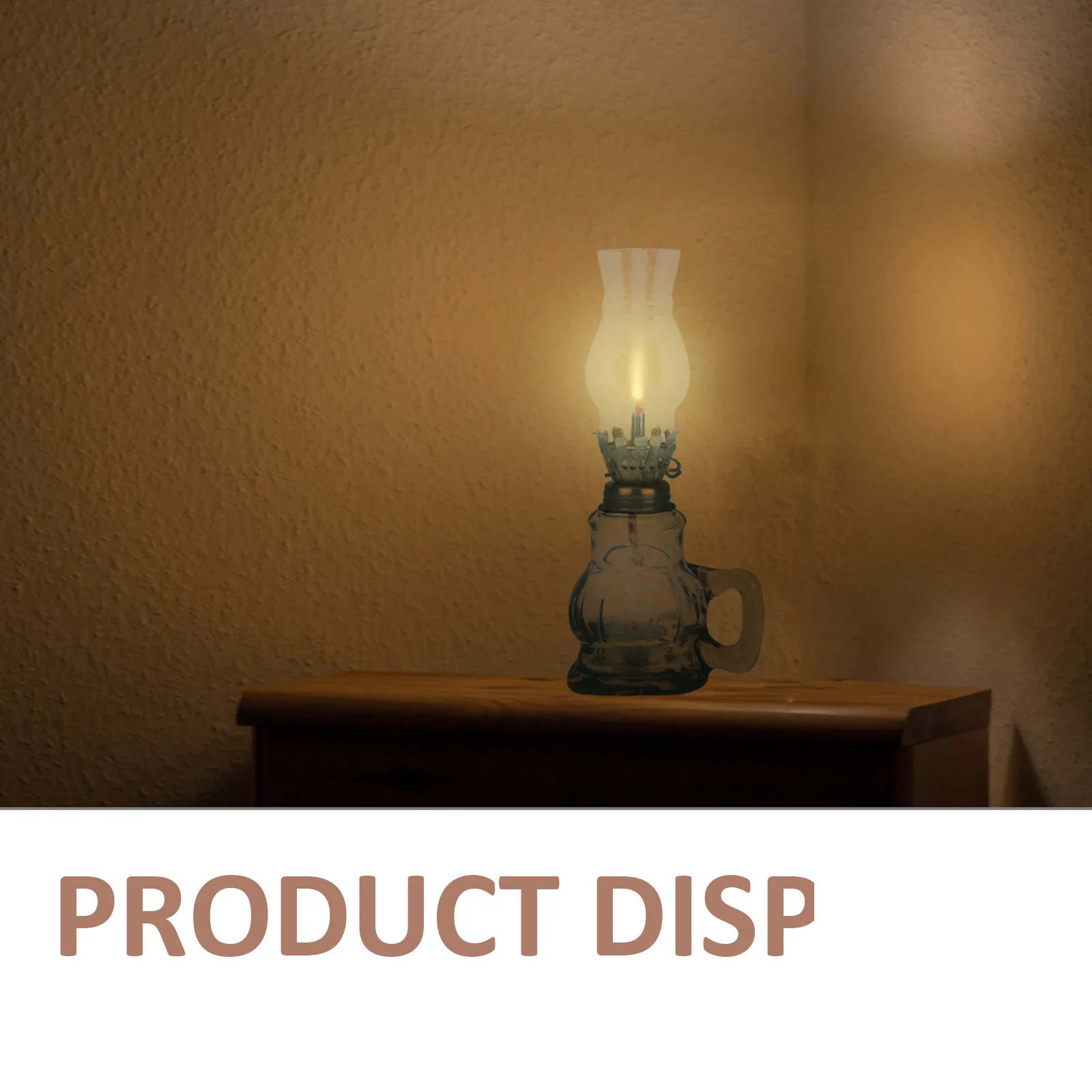 

Lantern Light Rustic Chamber Oil Lamp Glass Vintage Fake Lamps for Decor