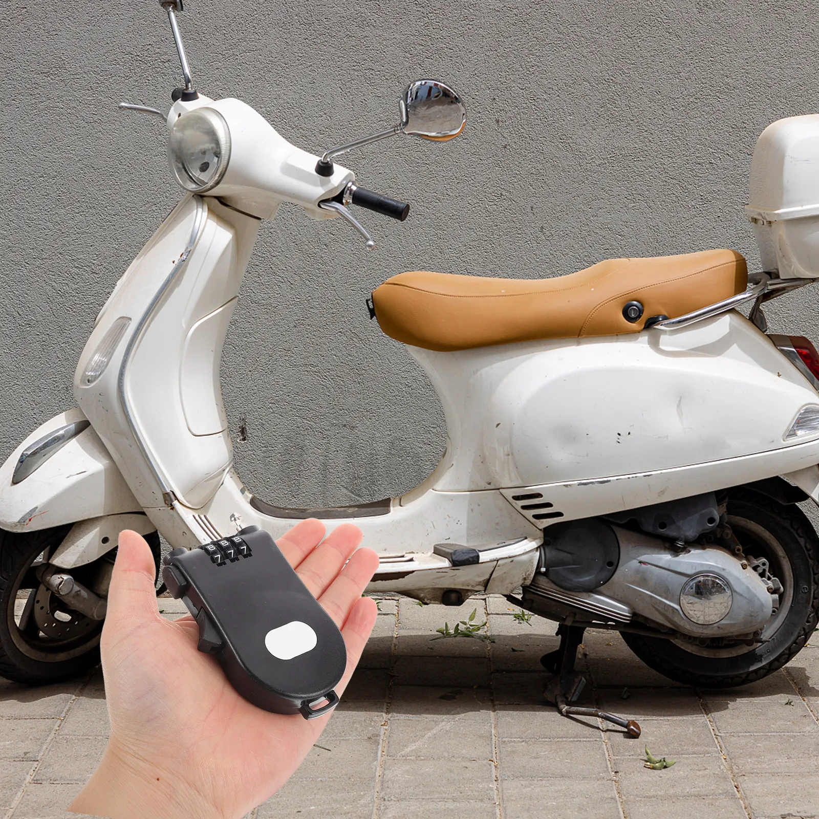 

Digit Password Steel Cable Padlock Retractable Keyless Antitheft Lock for Bicycle Luggage Backpack Ski Security