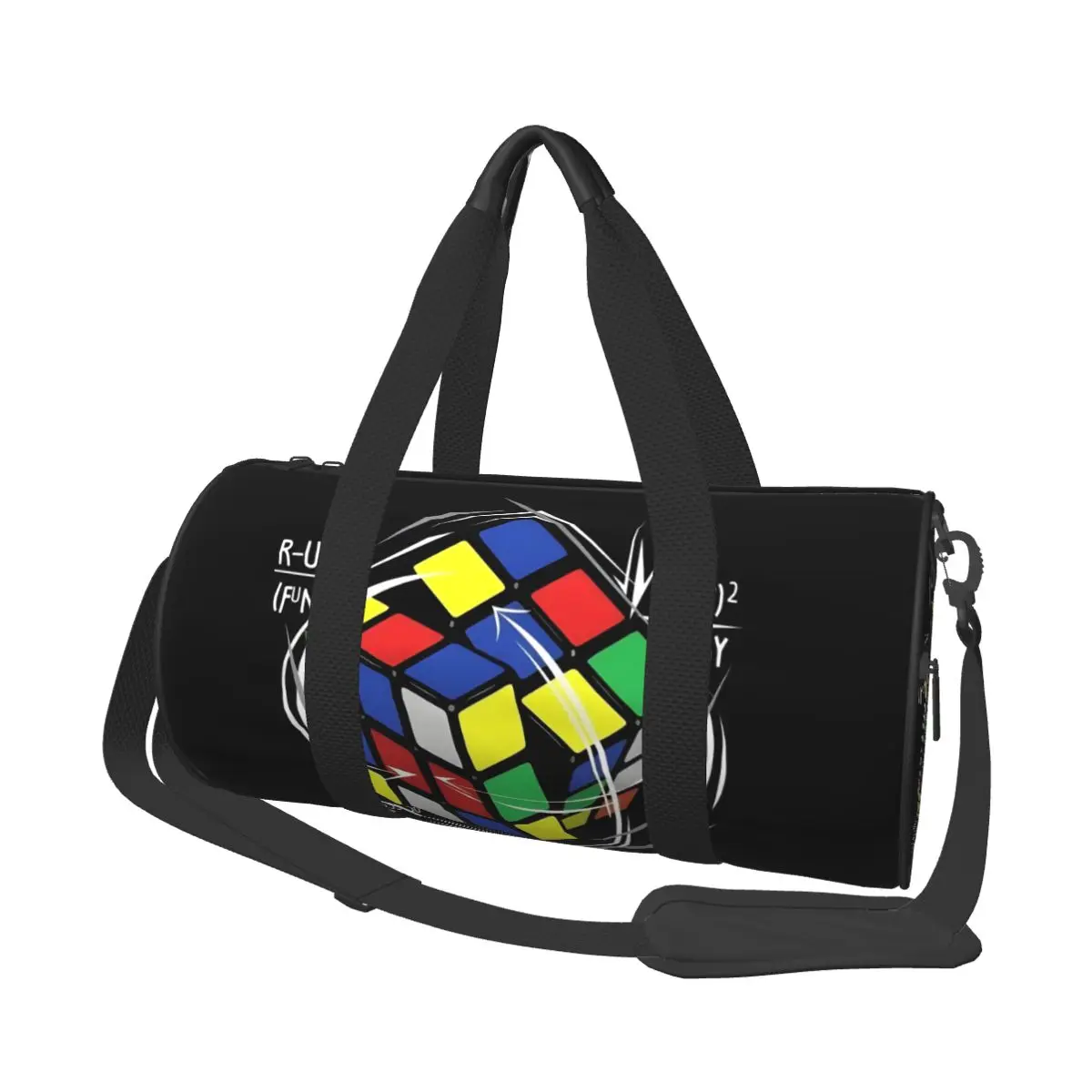 Exploding Rubix Round Large Capacity Travel Duffel Bag, Handheld travel bag, lightweight storage luggage bag