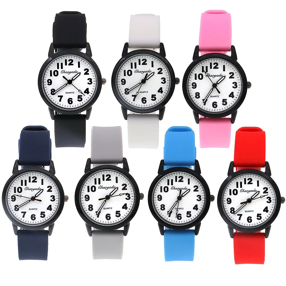 Fashion Lady Hot Sales Watches Leisure Grey Digital Simple Women Quartz Watch Sports Silicone Strap Ladies Clock Wristwatches