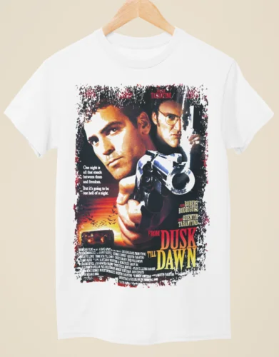 From Dusk Till Dawn - Movie Poster Inspired Unisex White T-Shirt