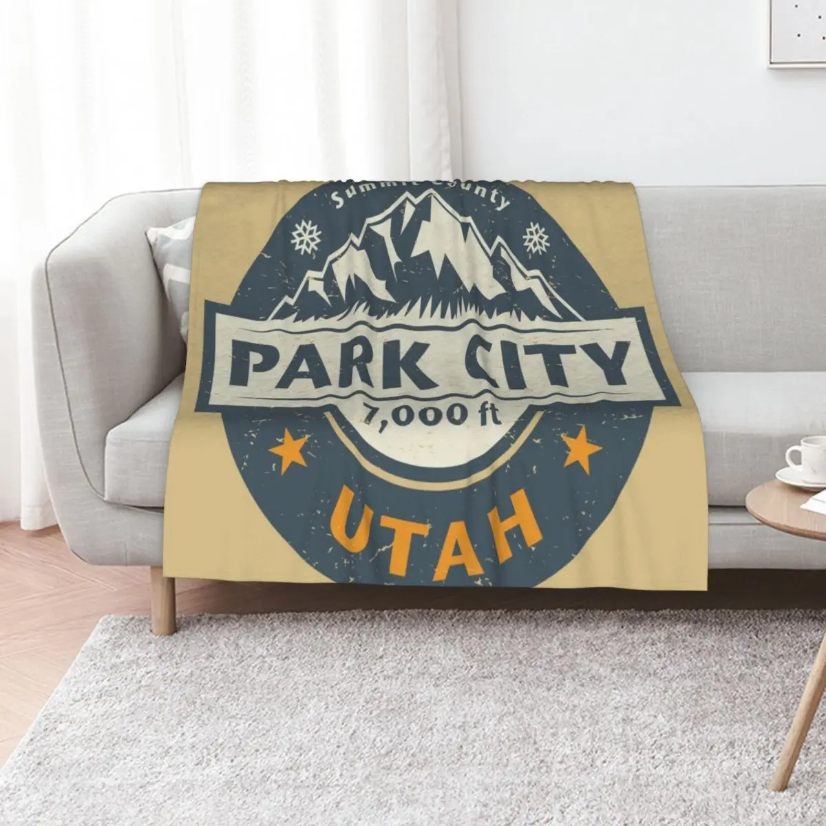 

Park City, Utah Throw Blanket Plaid Kid'S Bed covers valentine gift ideas Blankets