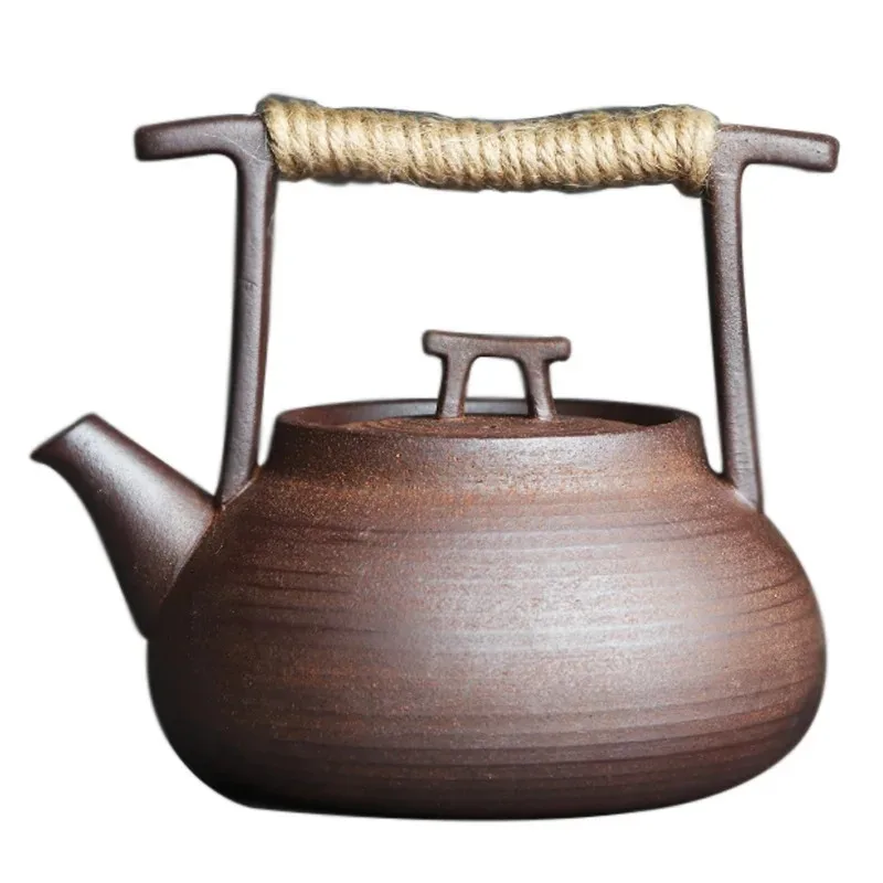 Japanese style teapot handmade retro stoneware Kungfu tea ceremony portable tea maker ceramic teapot tea set