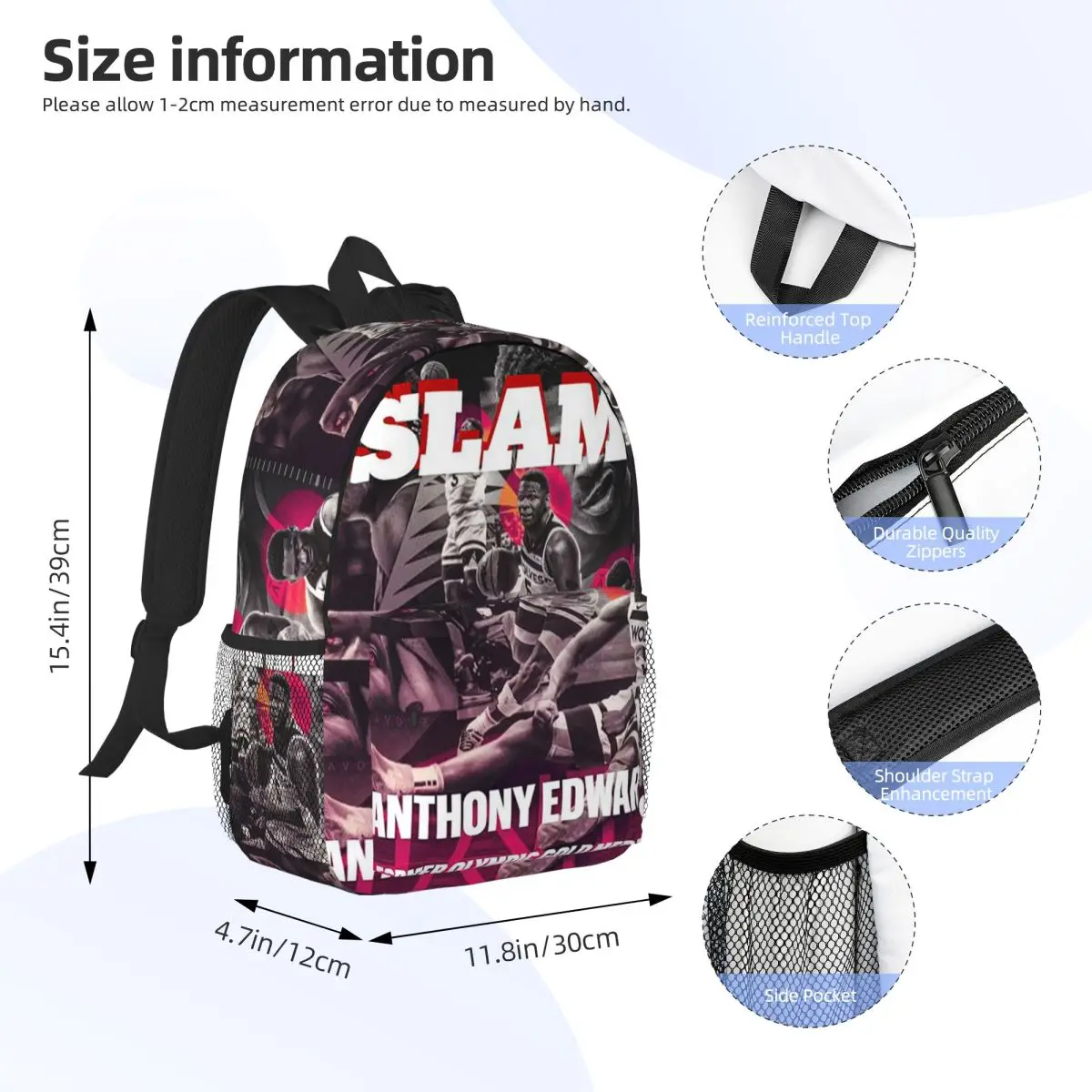 Ant Man Anthony Edwards Backpack Student BookBag Children School Bag Computer Shoulder Bags for Boys Girls