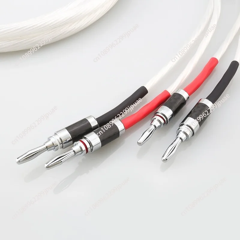 For 5N OCC Silver-plated Fever, Main Speaker Cable,  Banana Head Needle Plug Y Plug, Power Amplifier Audio Cable 2.5M view 3