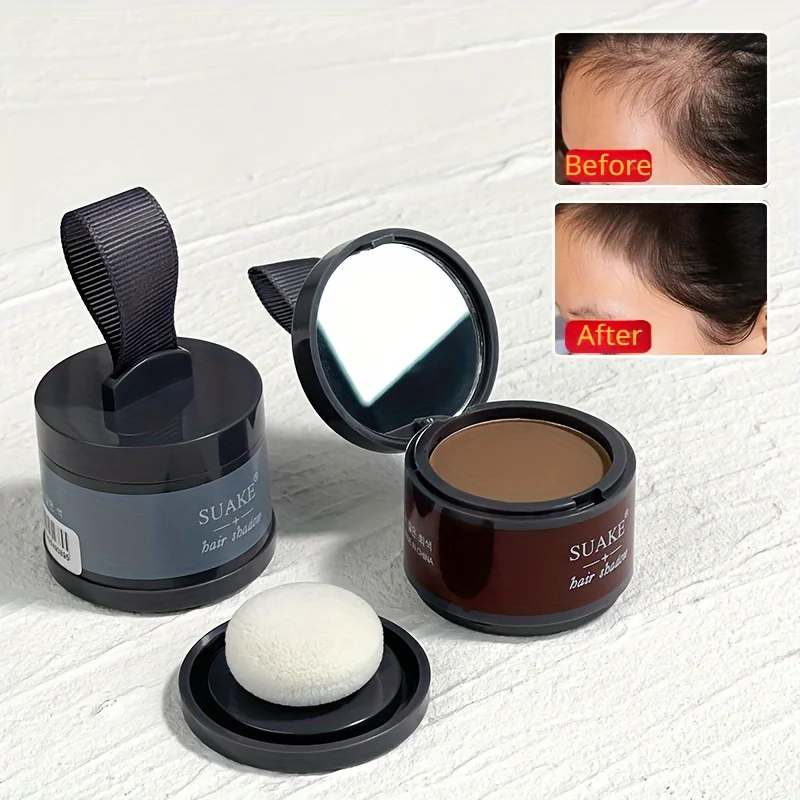 1pc Hair Line Powder Black Brown Root Cover Up Natural Instant Waterproof Hairline Shadow Powder Hair Concealer Coverage 4colors