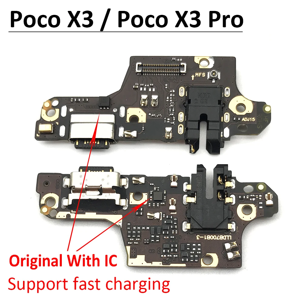 

15PCS USB Charger Dock Connector Charging Port Board Microphone Flex Cable For Xiaomi POCO X3 NFC Global Version / Poco X3 Pro