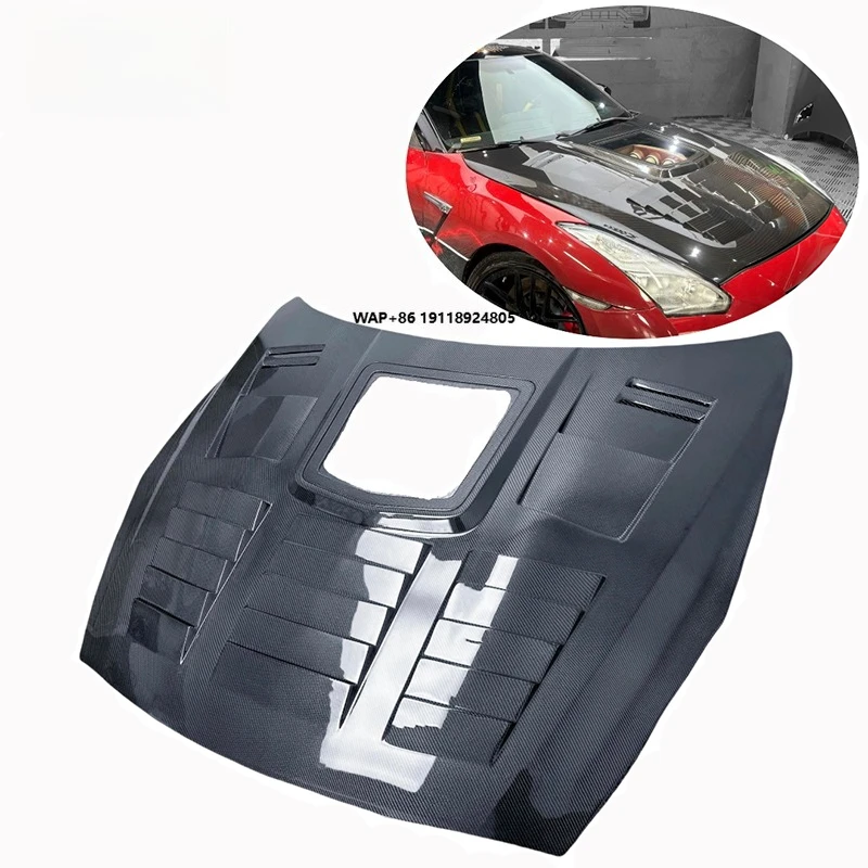 

Suitable for GTR R35 Type Transparent Dry Carbon Fiber Engine Cover with Honeycomb Design High Quality Hood