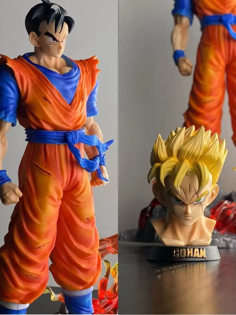 

30 см Drilang Ball Фигурка с подсветкой Версия с базой Son Gohan Super Saiyan Future Warrior Scene Статуя Модель Орнамент Коробка Набор
