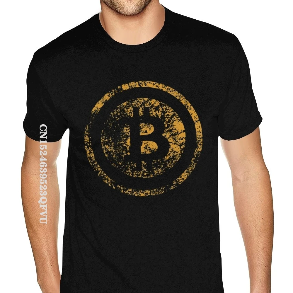 Vintage BTC Crypto Currency Bitcoin Wholesale T-Shirt Men Stylish Tees Tops Shirt New Coming Normal Cotton Men\'s T Shirt Normal