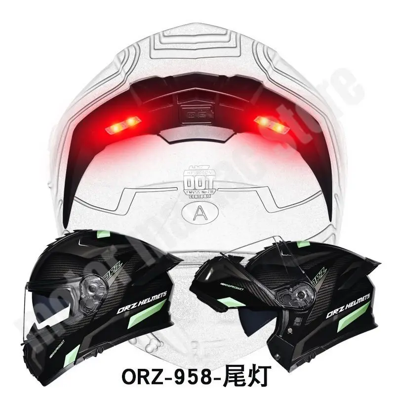 Helmet Accessories ORZ958 Helmet Tail LED Light LVS900 Tail Wing Night LED Light ORZ B08A Helmet Safety Tail Wing with Lights