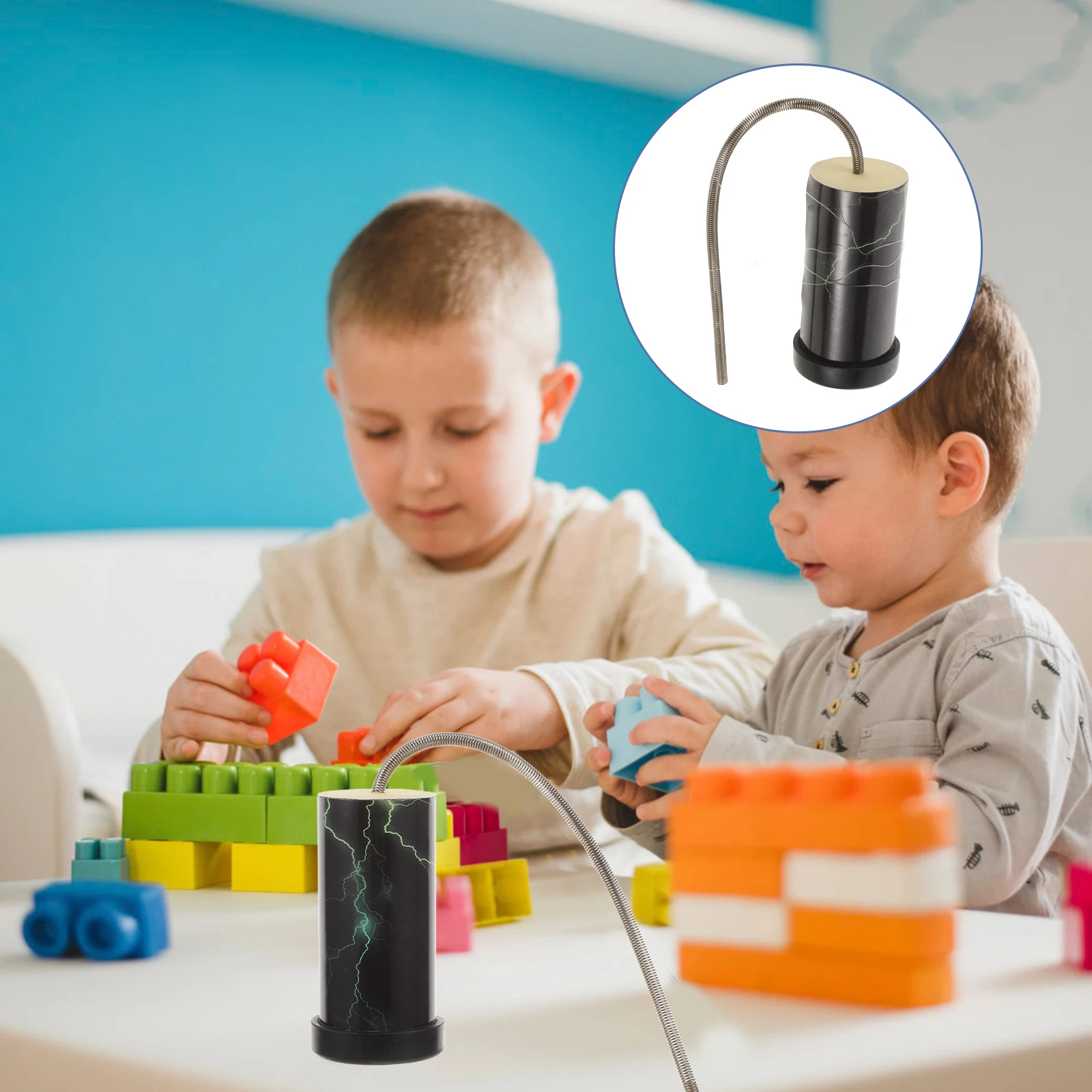 

Thunder Drum Percussion Instrument Dubbing Spring Drum Toy Sound Tube Musical Toy Mini Size Smooth Edge Early Education Musical
