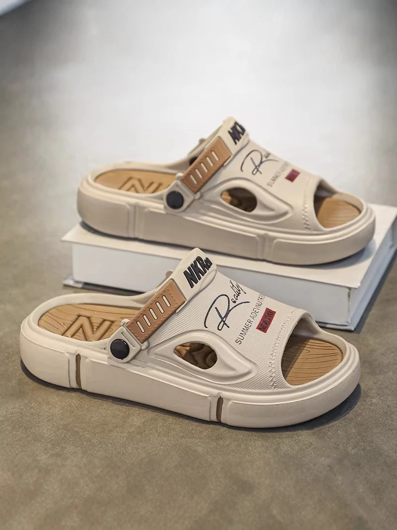 

Men's 2026 New Casual Slip-On Sports Sandals Anti-Slip Work Driving Dual-Purpose Large Size Beach Slippers Comfortable Wear